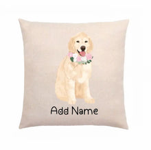 Load image into Gallery viewer, Personalized Golden Retriever Linen Pillowcase-Home Decor-Dog Dad Gifts, Dog Mom Gifts, Golden Retriever, Home Decor, Pillows-2