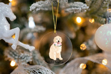 Load image into Gallery viewer, Personalized Golden Retriever Love Christmas Tree Ornaments-Christmas Ornament-Christmas, Golden Retriever, Personalized-Christmas Tree Ornaments-Transparent-3.5&quot; or 8.9 cm-4