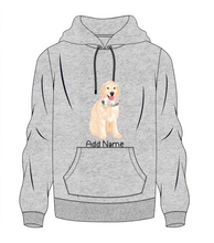 Load image into Gallery viewer, Personalized Golden Retriever Love Men&#39;s Warm Hoodie Sweatshirt-Apparel-Apparel, Dog Dad Gifts, Golden Retriever, Hoodie, Personalized, Sweatshirt-Men&#39;s Warm Hoodie Sweatshirt-Gray-S-10