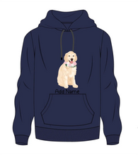 Load image into Gallery viewer, Personalized Golden Retriever Love Men&#39;s Warm Hoodie Sweatshirt-Apparel-Apparel, Dog Dad Gifts, Golden Retriever, Hoodie, Personalized, Sweatshirt-Men&#39;s Warm Hoodie Sweatshirt-Navy Blue-S-2