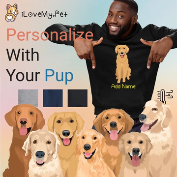 Personalized Golden Retriever Love Mens Warm Hoodie Sweatshirt 360x