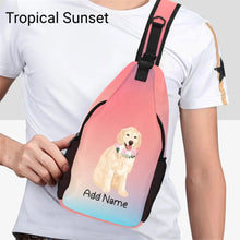 Load image into Gallery viewer, Personalized Golden Retriever Love Unisex Sling Bag Backpack-Accessories-Golden Retriever-Unisex Sling Bag Backpack-Tropical Sunset-One Size-19