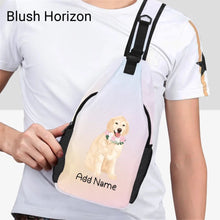 Load image into Gallery viewer, Personalized Golden Retriever Love Unisex Sling Bag Backpack-Accessories-Golden Retriever-Unisex Sling Bag Backpack-Blush Horizon-One Size-20