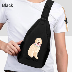 Personalized Golden Retriever Love Unisex Sling Bag Backpack-Accessories-Golden Retriever-Unisex Sling Bag Backpack-Black-One Size-2