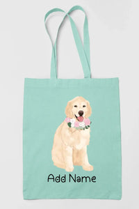 Personalized Golden Retriever Love Zippered Tote Bag-Accessories-Accessories, Bags, Dog Mom Gifts, Golden Retriever, Personalized-12