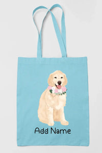 Personalized Golden Retriever Love Zippered Tote Bag-Accessories-Accessories, Bags, Dog Mom Gifts, Golden Retriever, Personalized-13