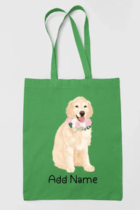 Personalized Golden Retriever Love Zippered Tote Bag-Accessories-Accessories, Bags, Dog Mom Gifts, Golden Retriever, Personalized-18