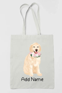 Personalized Golden Retriever Love Zippered Tote Bag-Accessories-Accessories, Bags, Dog Mom Gifts, Golden Retriever, Personalized-3