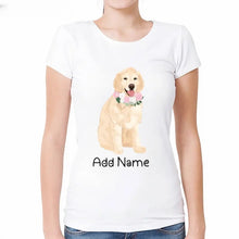 Load image into Gallery viewer, Personalized Golden Retriever Mom T Shirt for Women-Customizer-Apparel, Dog Mom Gifts, Golden Retriever, Personalized, Shirt, T Shirt-2