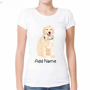 Personalized Golden Retriever Mom T Shirt for Women-Customizer-Apparel, Dog Mom Gifts, Golden Retriever, Personalized, Shirt, T Shirt-2