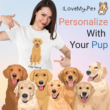 Personalized Golden Retriever Mom T Shirt For Women 360x