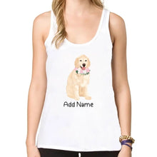 Load image into Gallery viewer, Personalized Golden Retriever Mom Yoga Tank Top-Shirts &amp; Tops-Apparel, Dog Mom Gifts, Golden Retriever, Shirt, T Shirt-Yoga Tank Top-White-XS-2