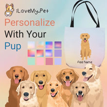 Load image into Gallery viewer, Personalized Golden Retriever Small Tote Bag-Accessories-Accessories, Bags, Dog Mom Gifts, Golden Retriever, Personalized-Small Tote Bag-Your Design-One Size-1