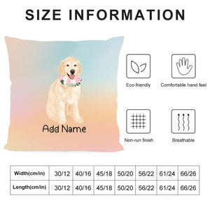 Personalized Golden Retriever Soft Plush Pillowcase-Home Decor-Christmas, Dog Dad Gifts, Dog Mom Gifts, Golden Retriever, Home Decor, Personalized, Pillows-4