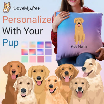 Personalized Golden Retriever Soft Plush Pillowcase 360x