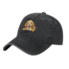Load image into Gallery viewer, Personalized Goldendoodle Baseball Cap - Waving Goldendoodle Design - Match Your Dog's Coat Color-Hats &amp; Caps-Accessories,Baseball Caps,Dog Dad Gifts,Dog Mom Gifts,Goldendoodle-6