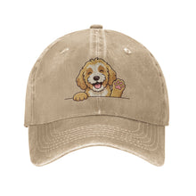 Load image into Gallery viewer, Personalized Goldendoodle Baseball Cap - Waving Goldendoodle Design - Match Your Dog's Coat Color-Hats &amp; Caps-Accessories,Baseball Caps,Dog Dad Gifts,Dog Mom Gifts,Goldendoodle-Natural-One Size-4