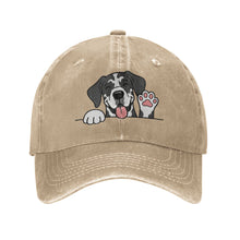 Load image into Gallery viewer, Personalized Great Dane Baseball Cap - Waving Great Dane Design - Match Your Dog's Coat Color-Hats &amp; Caps-Red-Natural-One Size-62