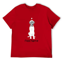 Load image into Gallery viewer, Personalized Great Dane Dad Cotton T Shirt-Apparel-Apparel, Dog Dad Gifts, Great Dane, Personalized, Shirt, T Shirt-Men&#39;s Cotton T Shirt-Red-Medium-14