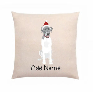 Personalized Great Dane Linen Pillowcase-Home Decor-Dog Dad Gifts, Dog Mom Gifts, Great Dane, Home Decor, Personalized, Pillows-Linen Pillow Case-Cotton-Linen-12"x12"-2