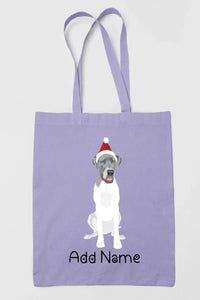 Personalized Great Dane Love Zippered Tote Bag-Accessories-Accessories, Bags, Dog Mom Gifts, Great Dane, Personalized-Zippered Tote Bag-Pastel Purple-Classic-2