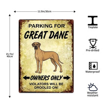 Load image into Gallery viewer, Personalized Great Dane Sign - Funny Parking Sign - Match Your Dog’s Coat Color-Sign Board-Car Accessories,Great Dane,Sign Board-10