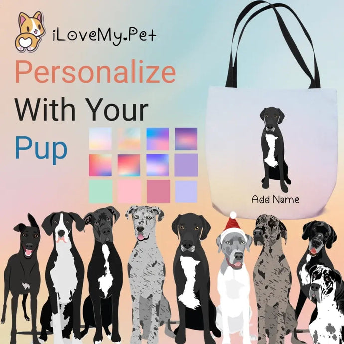 Personalized Great Dane Small Tote Bag-Accessories-Accessories, Bags, Dog Mom Gifts, Great Dane, Personalized-Small Tote Bag-Your Design-One Size-1