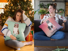 Load image into Gallery viewer, Personalized Great Dane Soft Plush Pillowcase-Home Decor-Christmas, Dog Dad Gifts, Dog Mom Gifts, Great Dane, Home Decor, Personalized, Pillows-5