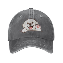Load image into Gallery viewer, Personalized Great Pyrenees Baseball Cap - Waving Great Pyrenees Design - Match Your Dog's Coat Color-Hats &amp; Caps-Accessories,Baseball Caps,Dog Dad Gifts,Dog Mom Gifts,Great Pyrenees-Deep Heather-One Size-3