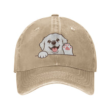 Load image into Gallery viewer, Personalized Great Pyrenees Baseball Cap - Waving Great Pyrenees Design - Match Your Dog's Coat Color-Hats &amp; Caps-Accessories,Baseball Caps,Dog Dad Gifts,Dog Mom Gifts,Great Pyrenees-Natural-One Size-4