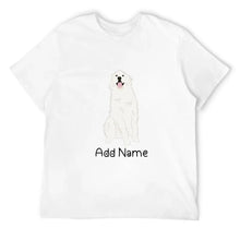 Load image into Gallery viewer, Personalized Great Pyrenees Dad Cotton T Shirt-Apparel-Apparel, Dog Dad Gifts, Great Pyrenees, Personalized, Shirt, T Shirt-Men&#39;s Cotton T Shirt-White-Medium-10