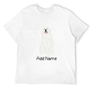 Personalized Great Pyrenees Dad Cotton T Shirt-Apparel-Apparel, Dog Dad Gifts, Great Pyrenees, Personalized, Shirt, T Shirt-Men's Cotton T Shirt-White-Medium-10