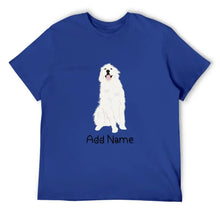 Load image into Gallery viewer, Personalized Great Pyrenees Dad Cotton T Shirt-Apparel-Apparel, Dog Dad Gifts, Great Pyrenees, Personalized, Shirt, T Shirt-Men&#39;s Cotton T Shirt-Blue-Medium-11