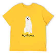 Load image into Gallery viewer, Personalized Great Pyrenees Dad Cotton T Shirt-Apparel-Apparel, Dog Dad Gifts, Great Pyrenees, Personalized, Shirt, T Shirt-Men&#39;s Cotton T Shirt-Yellow-Medium-13