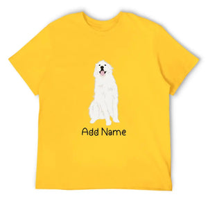 Personalized Great Pyrenees Dad Cotton T Shirt-Apparel-Apparel, Dog Dad Gifts, Great Pyrenees, Personalized, Shirt, T Shirt-Men's Cotton T Shirt-Yellow-Medium-13