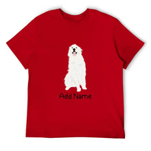 Load image into Gallery viewer, Personalized Great Pyrenees Dad Cotton T Shirt-Apparel-Apparel, Dog Dad Gifts, Great Pyrenees, Personalized, Shirt, T Shirt-Men&#39;s Cotton T Shirt-Red-Medium-14