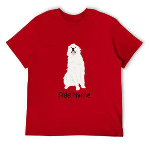 Personalized Great Pyrenees Dad Cotton T Shirt-Apparel-Apparel, Dog Dad Gifts, Great Pyrenees, Personalized, Shirt, T Shirt-Men's Cotton T Shirt-Red-Medium-14