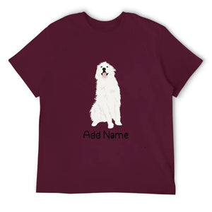 Personalized Great Pyrenees Dad Cotton T Shirt-Apparel-Apparel, Dog Dad Gifts, Great Pyrenees, Personalized, Shirt, T Shirt-Men's Cotton T Shirt-Maroon-Medium-15