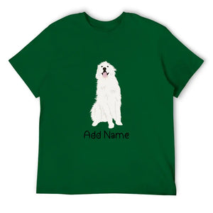 Personalized Great Pyrenees Dad Cotton T Shirt-Apparel-Apparel, Dog Dad Gifts, Great Pyrenees, Personalized, Shirt, T Shirt-Men's Cotton T Shirt-Green-Medium-16