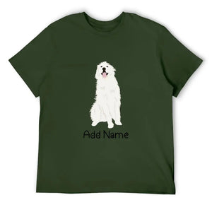 Personalized Great Pyrenees Dad Cotton T Shirt-Apparel-Apparel, Dog Dad Gifts, Great Pyrenees, Personalized, Shirt, T Shirt-Men's Cotton T Shirt-Army Green-Medium-17