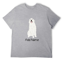 Load image into Gallery viewer, Personalized Great Pyrenees Dad Cotton T Shirt-Apparel-Apparel, Dog Dad Gifts, Great Pyrenees, Personalized, Shirt, T Shirt-Men&#39;s Cotton T Shirt-Gray-Medium-19