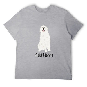 Personalized Great Pyrenees Dad Cotton T Shirt-Apparel-Apparel, Dog Dad Gifts, Great Pyrenees, Personalized, Shirt, T Shirt-Men's Cotton T Shirt-Gray-Medium-19