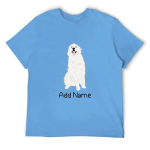 Personalized Great Pyrenees Dad Cotton T Shirt-Apparel-Apparel, Dog Dad Gifts, Great Pyrenees, Personalized, Shirt, T Shirt-Men's Cotton T Shirt-Sky Blue-Medium-2