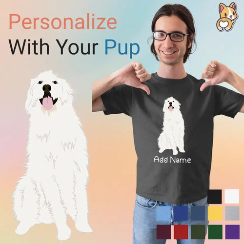 Personalized Great Pyrenees Dad Cotton T Shirt-Apparel-Apparel, Dog Dad Gifts, Great Pyrenees, Personalized, Shirt, T Shirt-1
