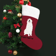 Load image into Gallery viewer, Personalized Great Pyrenees Large Christmas Stocking-Christmas Ornament-Christmas, Great Pyrenees, Home Decor, Personalized-Large Christmas Stocking-Christmas Red-One Size-2