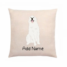 Load image into Gallery viewer, Personalized Great Pyrenees Linen Pillowcase-Linen Pillow Case-Cotton-Linen-16&quot;x16&quot;