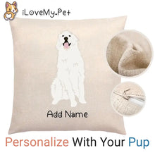 Load image into Gallery viewer, Personalized Great Pyrenees Linen Pillowcase-Linen Pillow Case-Cotton-Linen-16&quot;x16&quot;