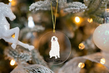 Load image into Gallery viewer, Personalized Great Pyrenees Love Christmas Tree Ornaments-Christmas Ornament-Christmas, Great Pyrenees, Personalized-Christmas Tree Ornaments-Transparent-3.5&quot; or 8.9 cm-4