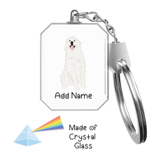 Load image into Gallery viewer, Personalized Great Pyrenees Love Crystal Glass Keychain-Accessories-Great Pyrenees-Crystal Keychain-Glass Crystal-One Size-2