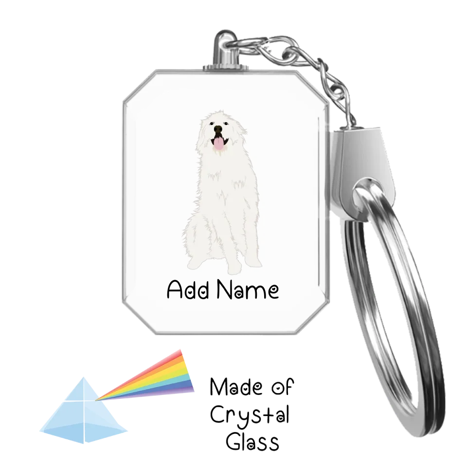 Personalized Great Pyrenees Love Crystal Glass Keychain-Accessories-Great Pyrenees-Crystal Keychain-Glass Crystal-One Size-2